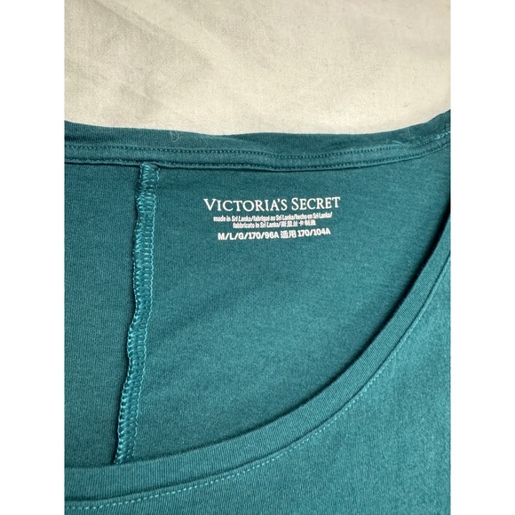 Victoria's Secret Love sleep shirt sleeveless Teal Green Relaxed Fit Women's M - Picture 2 of 9
